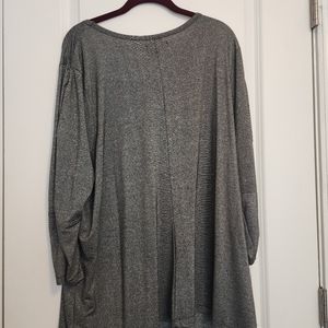 Metallic gray blouse